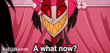 A Cartoon Character Is Smiling And Saying `` A What Now '' . GIF