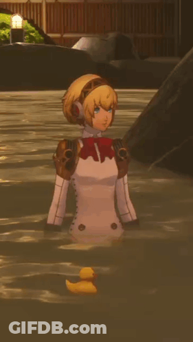 A Cartoon Character Is Standing In A Bathtub With A Yellow Rubber Duck GIF