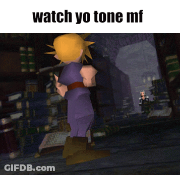 A Cartoon Character Is Standing In A Dark Room With The Words Watch Yo Tone Mf Below Him GIF