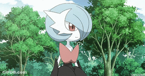 A Cartoon Character Is Standing In A Forest Surrounded By Trees GIF