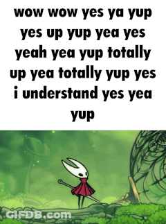 A Cartoon Character Is Standing In A Forest With A Sword In His Hand And Says Wow Wow Yes Ya Yup GIF