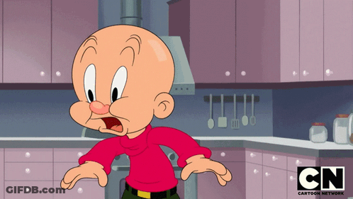 A Cartoon Character Is Standing In A Kitchen With A Cn Logo In The Corner GIF