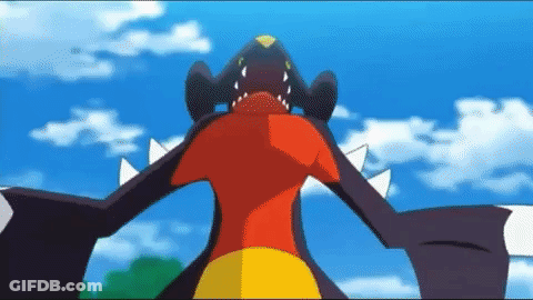 A Cartoon Character Is Standing In Front Of A Blue Sky . GIF