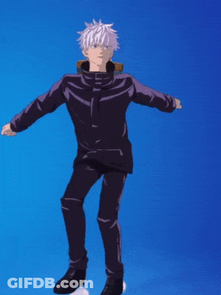 A Cartoon Character Is Standing In Front Of A Blue Sky . GIF