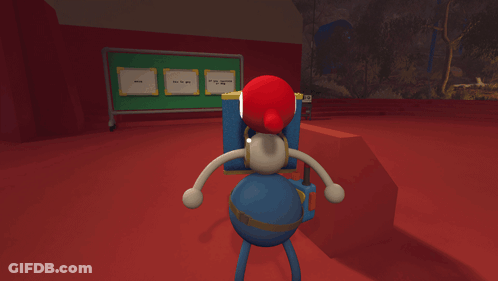 A Cartoon Character Is Standing In Front Of A Board That Says " Where Are You Going " GIF