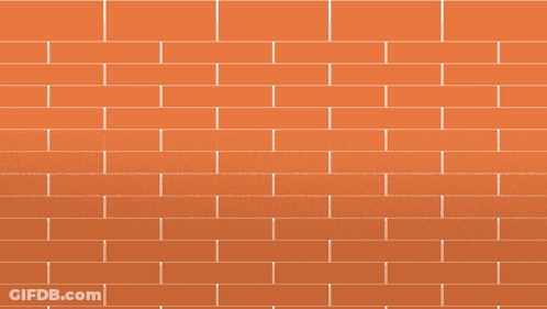 A Cartoon Character Is Standing In Front Of A Brick Wall And A Newspaper Is Flying In The Air GIF