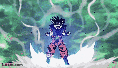 A Cartoon Character Is Standing In Front Of A Green And White Background GIF
