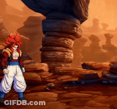 A Cartoon Character Is Standing In Front Of A Large Rock GIF
