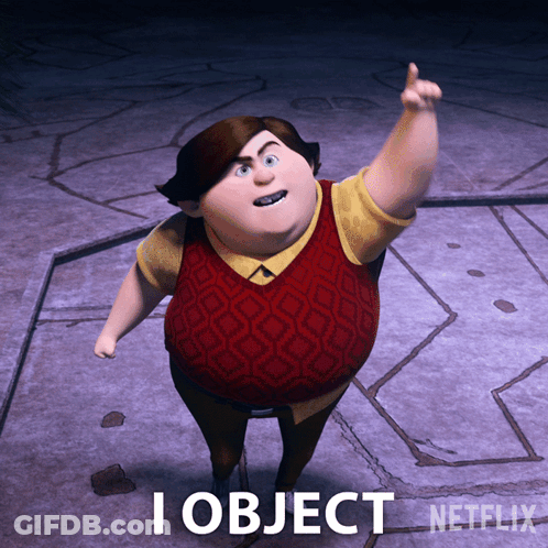 A Cartoon Character Is Standing In Front Of A Netflix Logo GIF
