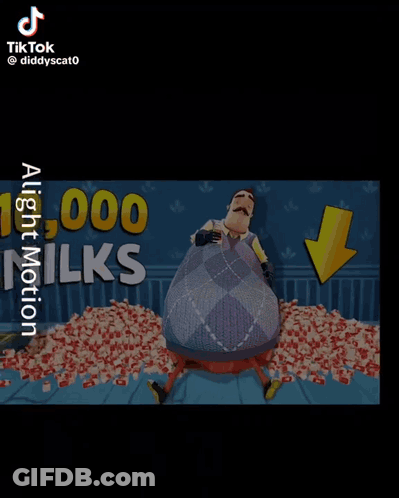 A Cartoon Character Is Standing In Front Of A Pile Of Cans Of Soda . GIF