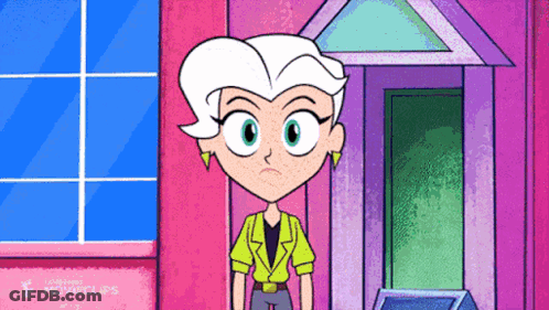 A Cartoon Character Is Standing In Front Of A Pink Building With The Words Movieclips On The Bottom Right GIF