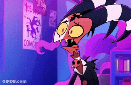 A Cartoon Character Is Standing In Front Of A Poster That Says Cowgirl GIF