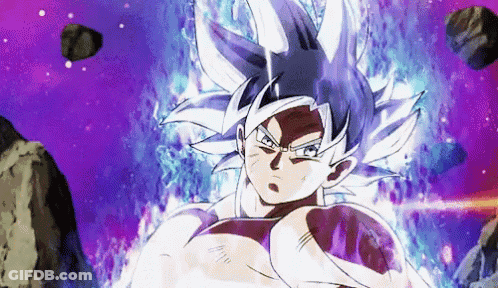 A Cartoon Character Is Standing In Front Of A Purple Background GIF