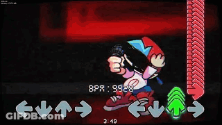 A Cartoon Character Is Standing In Front Of A Red Wall In A Video Game . GIF