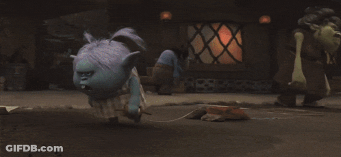 A Cartoon Character Is Standing In Front Of A Sign That Says ' Apollo ' On It GIF