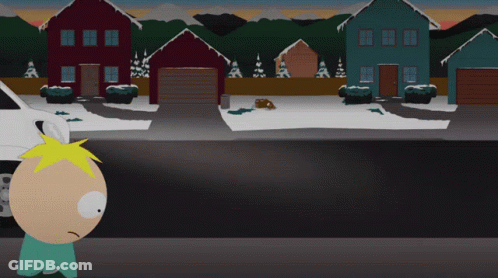 A Cartoon Character Is Standing In Front Of A White Van With Two Men In It GIF