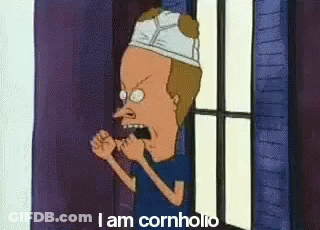 A Cartoon Character Is Standing In Front Of A Window And Screaming . GIF