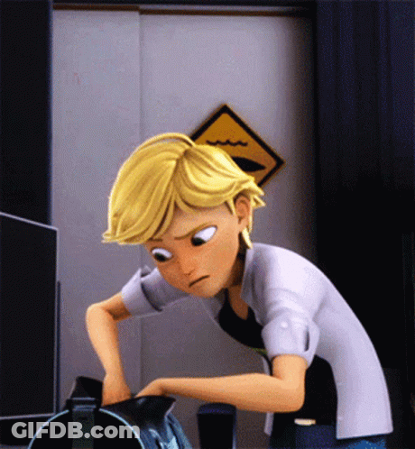 A Cartoon Character Is Standing In Front Of A Yellow Sign That Says ' Shark ' On It GIF