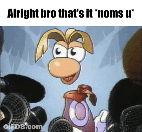 A Cartoon Character Is Standing In Front Of Microphones With The Caption Alright Bro That 'S It * Nom U * GIF