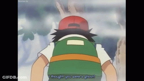 A Cartoon Character Is Standing In The Fog And Says `` I Thought You Were A Ghost '' . GIF
