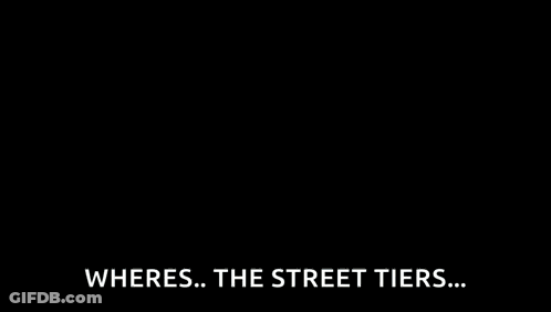 A Cartoon Character Is Standing In The Rain And Says `` Wheres The Street Tiers '' . GIF