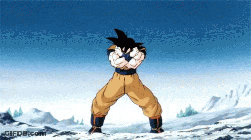 A Cartoon Character Is Standing In The Snow With His Arms Outstretched . GIF