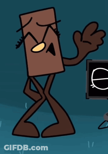 A Cartoon Character Is Standing Next To A Blackboard With A Fish On It GIF