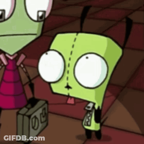 A Cartoon Character Is Standing Next To A Briefcase That Says ' 00 ' On It GIF