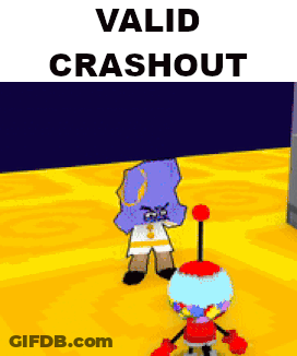 A Cartoon Character Is Standing Next To A Cartoon Character In A Video Game . GIF