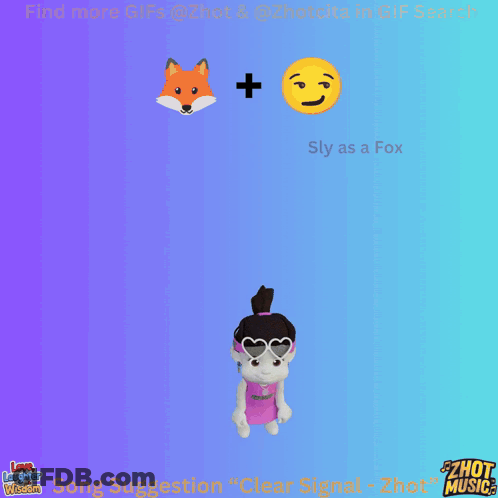 A Cartoon Character Is Standing Next To A Fox And An Emoji GIF