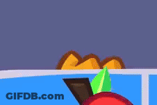 A Cartoon Character Is Standing Next To A Green Shirt And A Red Bag . GIF