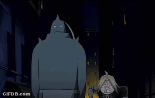 A Cartoon Character Is Standing Next To Another Character With A Very Angry Face GIF
