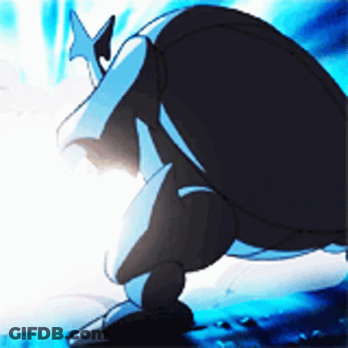 A Cartoon Character Is Standing On A Blue Surface GIF