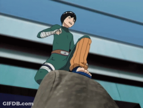 A Cartoon Character Is Standing On Top Of A Rock With His Foot On It GIF