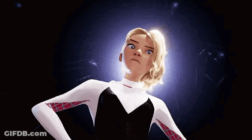 A Cartoon Character Is Standing With Her Hands On Her Hips . GIF