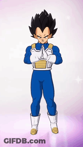 A Cartoon Character Is Standing With His Hands Folded In Front Of His Face GIF