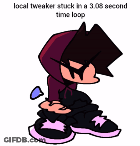 A Cartoon Character Is Stuck In A Time Loop GIF
