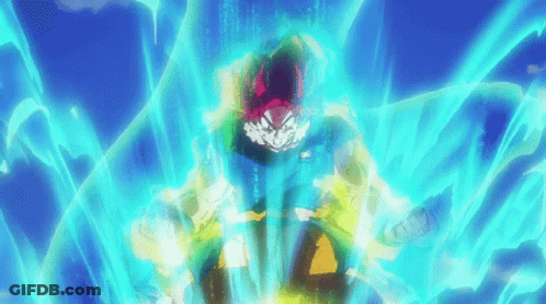 A Cartoon Character Is Surrounded By A Glowing Blue Background GIF