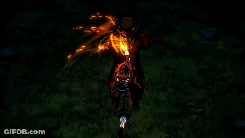 A Cartoon Character Is Surrounded By Flames And Smoke GIF