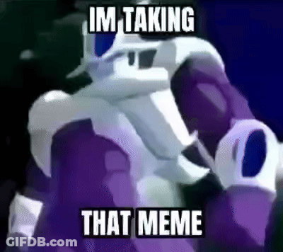 A Cartoon Character Is Taking A Meme With A Caption That Says `` Im Taking That Meme '' . GIF