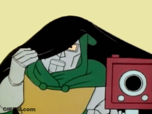A Cartoon Character Is Taking A Picture Of Himself With A Camera GIF