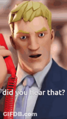 A Cartoon Character Is Talking On A Red Phone . GIF
