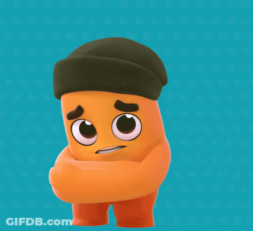 A Cartoon Character Is Wearing A Beanie And Has A Spiral On His Chest GIF