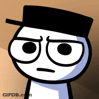 A Cartoon Character Is Wearing A Black Hat GIF