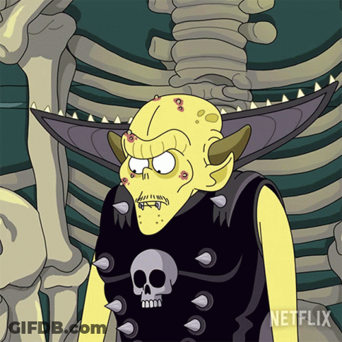 Cartoon Character In Spiked Vest Saying Netflix GIF
