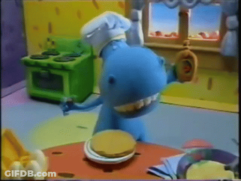 A Cartoon Character Is Wearing A Chef 'S Hat And Holding A Bottle GIF