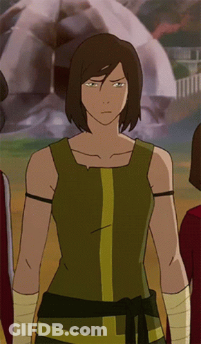 A Cartoon Character Is Wearing A Green Tank Top GIF
