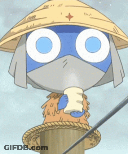 A Cartoon Character Is Wearing A Hat And Holding A Piece Of Paper In His Mouth GIF