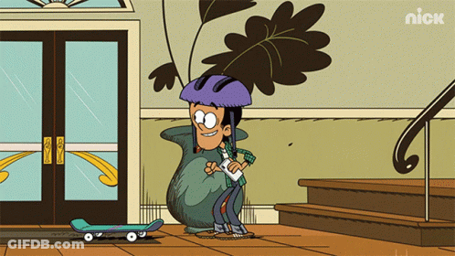 A Cartoon Character Is Wearing A Helmet And Holding A Book GIF