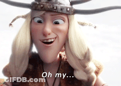 A Cartoon Character Is Wearing A Helmet And Smiling With The Words Oh My Written Below Her GIF